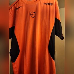 Nike Orange and Black Sports Jersey